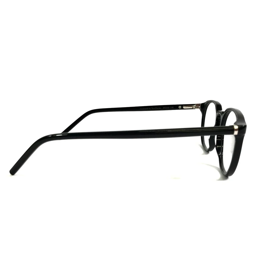 Tom Davies Eyeglasses Frames TD761 Col. 1011 Black Square Full Rim 49-18-145